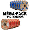MEGA PACK - PLA Silk Premium Wanhao Multicolore/ Arc-en-Ciel ICE WATER OCEAN 1kg x 6 & PLA Silk Premium Wanhao Multicolore/Arc-en-Ciel Feu 1kg x6