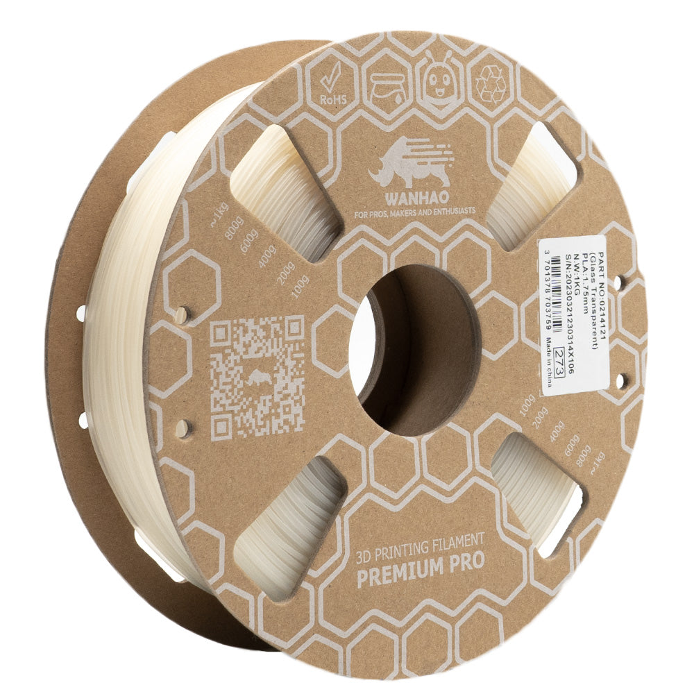 Filament PLA Premium GLASS TRANSPARENT - 1kg / 1.75mm