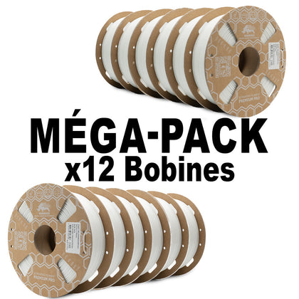 MEGA PACK - PETG BLANC PREMIUM WANHAO 1Kg x 12