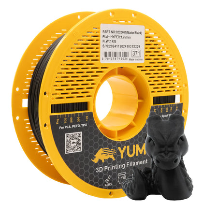 Filament PLA+ Premium Hyper Vitesse Matte Noir AMS-ROLL - 1kg / 1.75mm