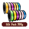 MEGA PACK SILK 12 Bobines  - PLA Silk Rose, Violet, Jaune, Or, Vert, Bleu 500g x 12