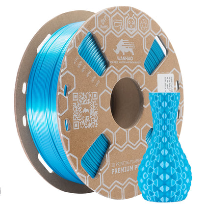 Filament PLA Premium Silk BLEU PAON - 0,5-1kg / 1.75mm