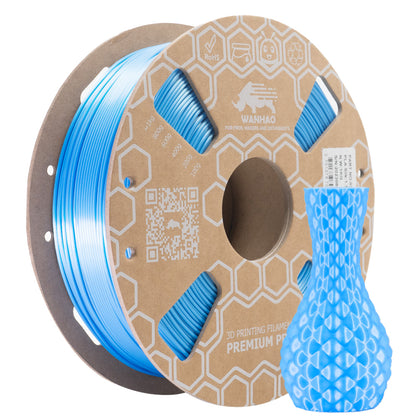 Filament PLA Premium Silk BLEU CIEL - 0,5-1kg / 1.75mm